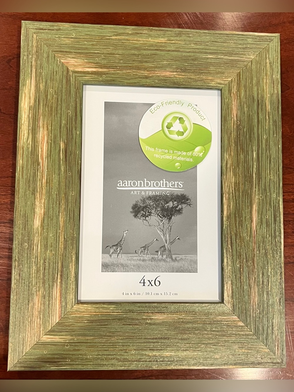 Green Rustic Distressed 4x6 Picture Frame by Aaron Brothers